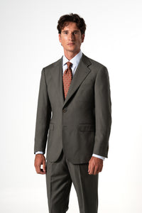 Fil a fil Stone Gray Wool Suit
