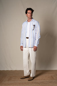 Yellow Stripes Linen Overshirt — look completo BUND, Costa Vice Spring Summer 26