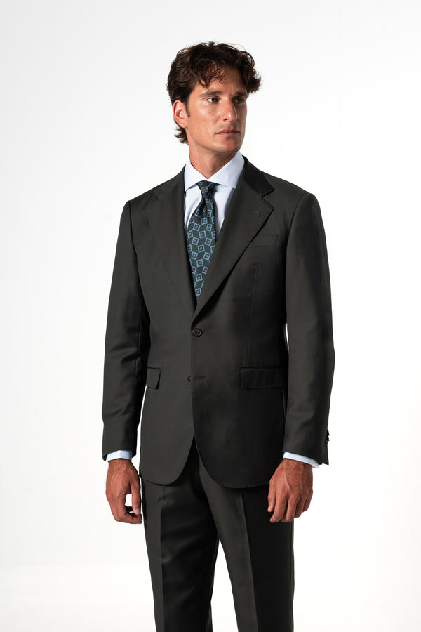 Fil a fil Stone Gray Wool Suit