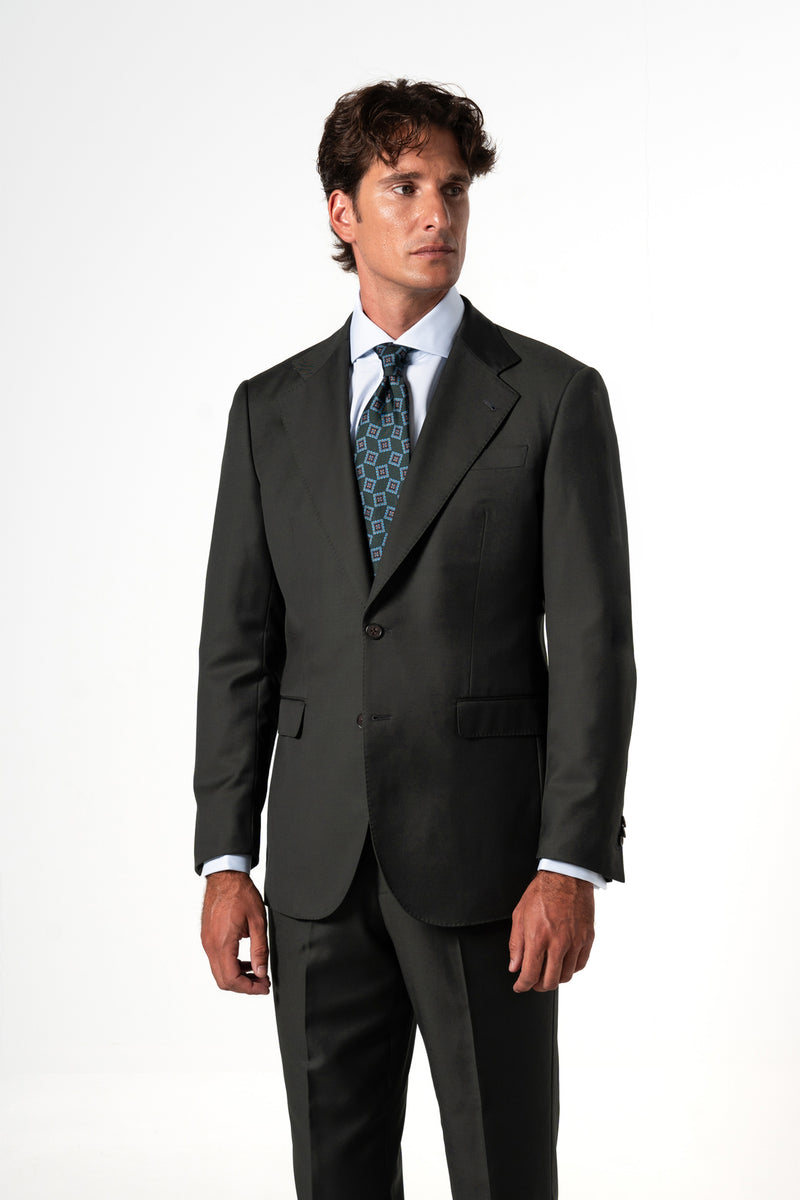 Fil a fil Stone Gray Wool Suit