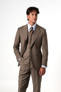 Plain Wool Vison Tailoring Vest Single