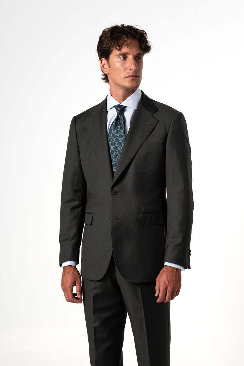 Fil a fil Stone Gray Wool Suit