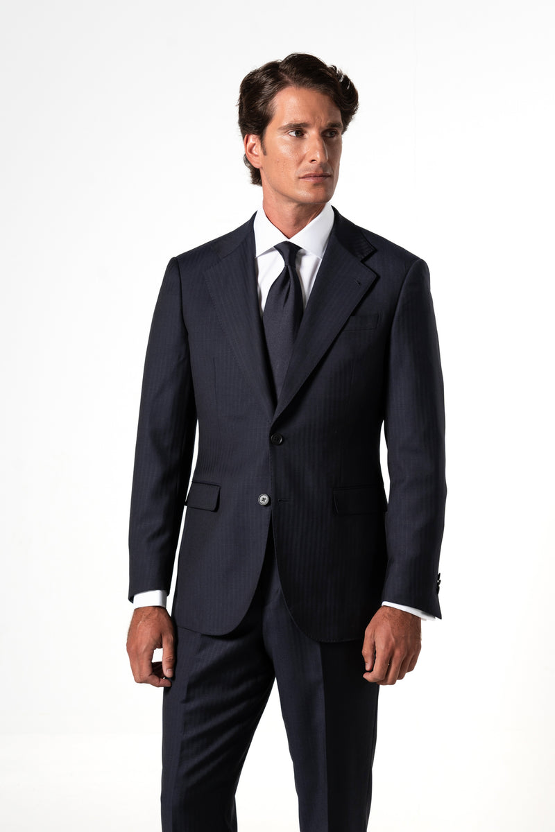 Fil a fil Stone Gray Wool Suit