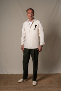 Yellow Oxford Stripes Overshirt — vista alternativa 2, BUND Costa Vice Spring Summer 26