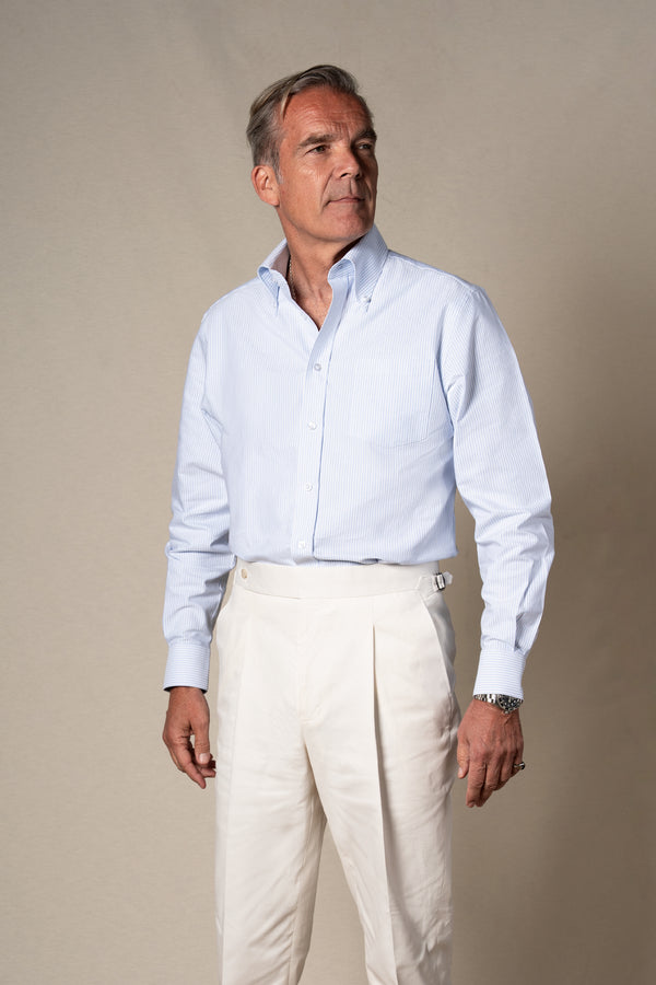 Blue Stripes Oxford Casual Shirt