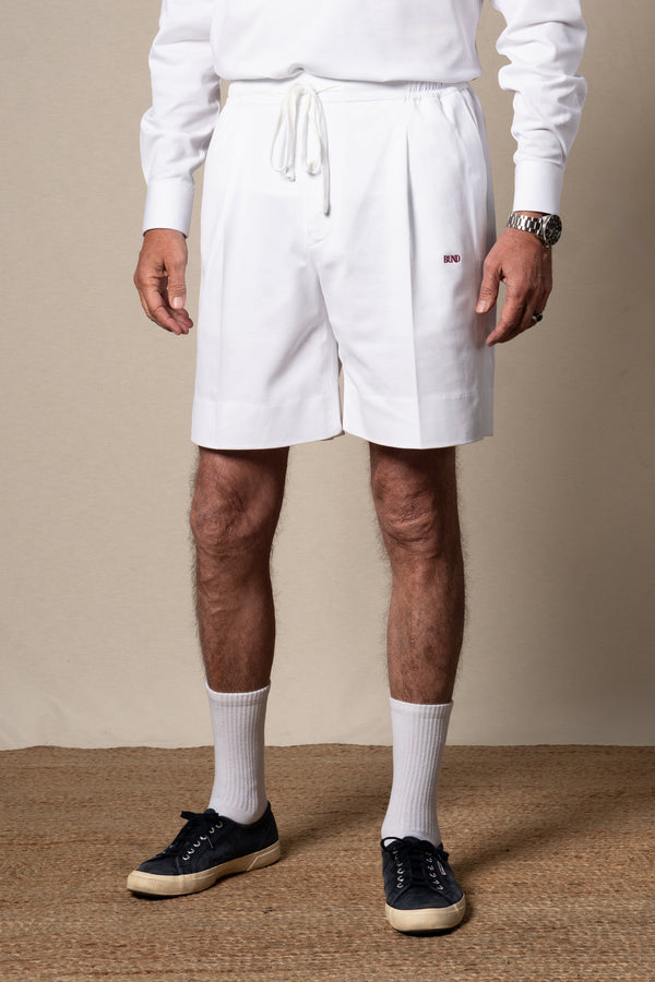 White Plain Cotton Shorts