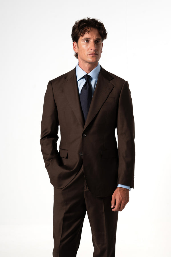Fil a fil Stone Gray Wool Suit