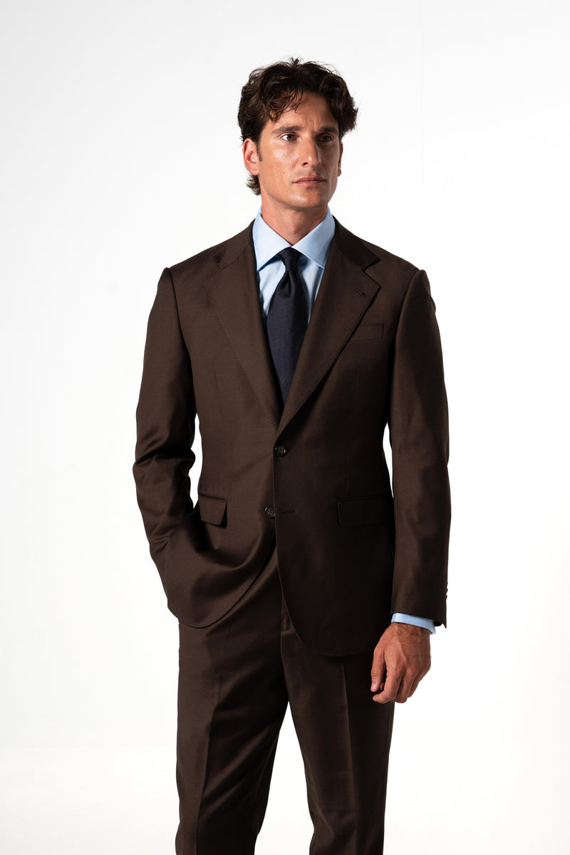 Fil a fil Stone Gray Wool Suit