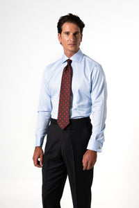 Herringbone Light Blue Business Shirt