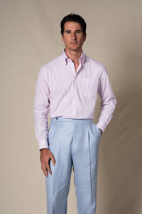 Pink Stripes Sport Cotton Casual Shirt