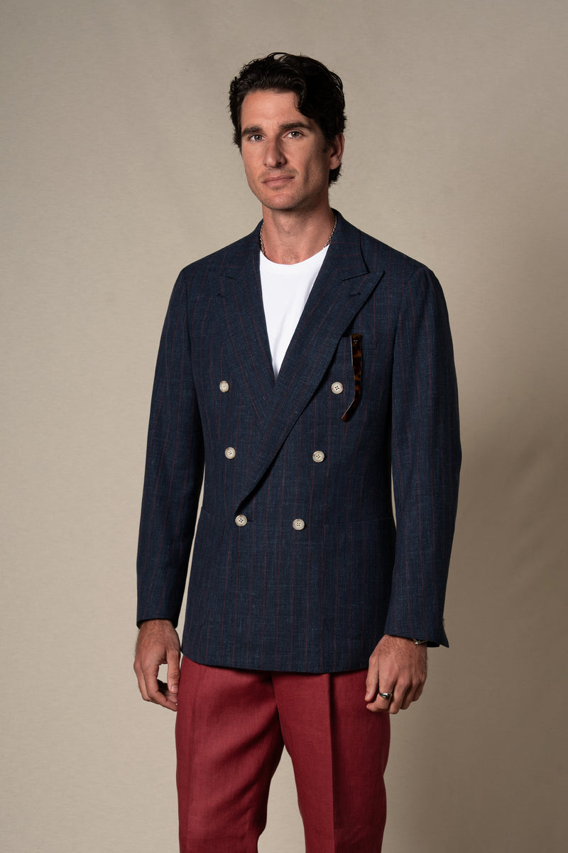 Blue Stripes Tailoring Jacket — sastreria a medida BUND, lookbook Costa Vice Spring Summer 26