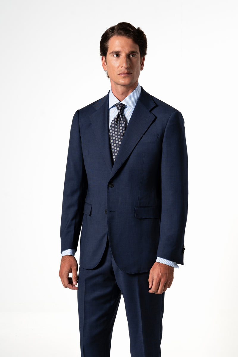 Fil a fil Stone Gray Wool Suit