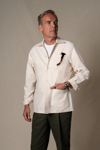 Yellow Oxford Stripes Overshirt — sastreria a medida BUND, lookbook Costa Vice Spring Summer 26