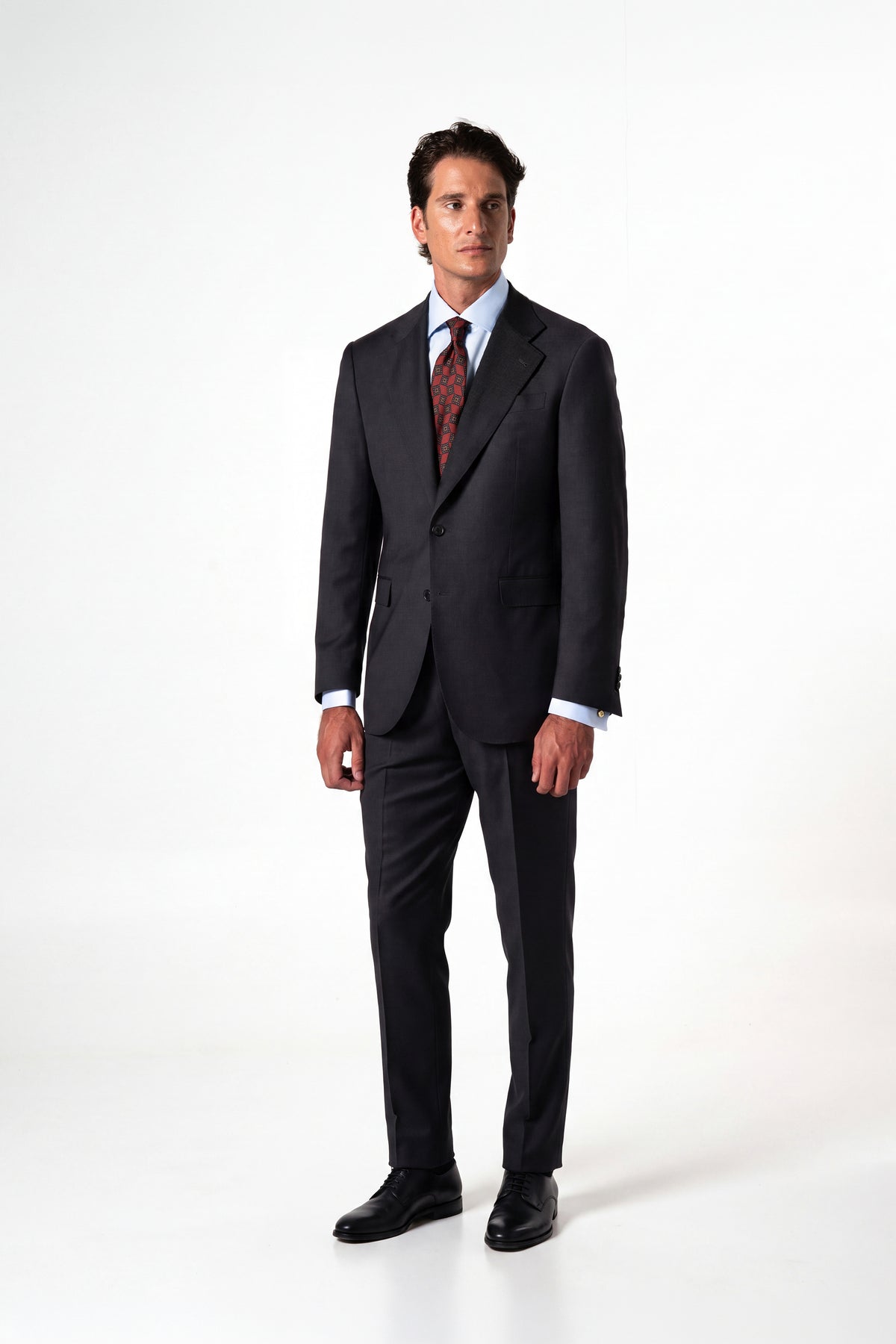 Fil a fil Stone Gray Wool Suit