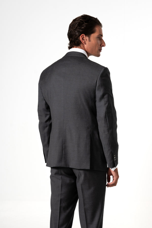Fil a fil Stone Gray Wool Suit