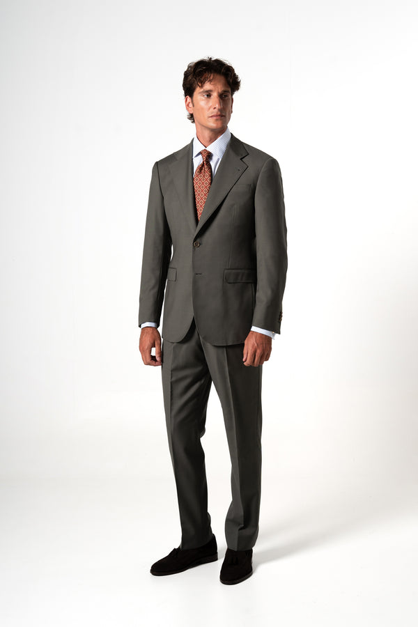 Fil a fil Stone Gray Wool Suit