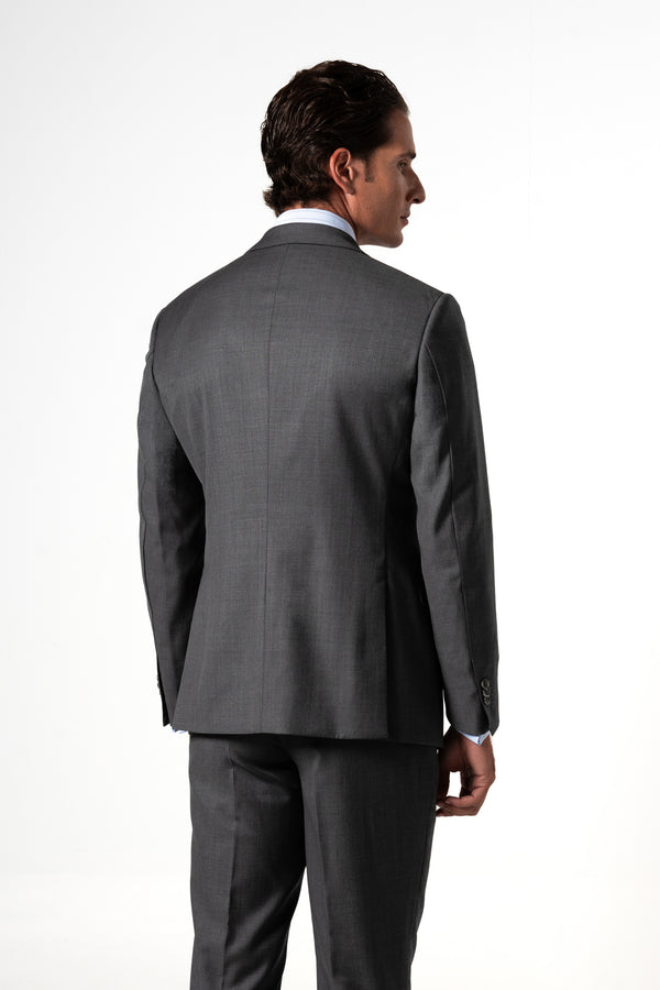 Fil a fil Stone Gray Wool Suit