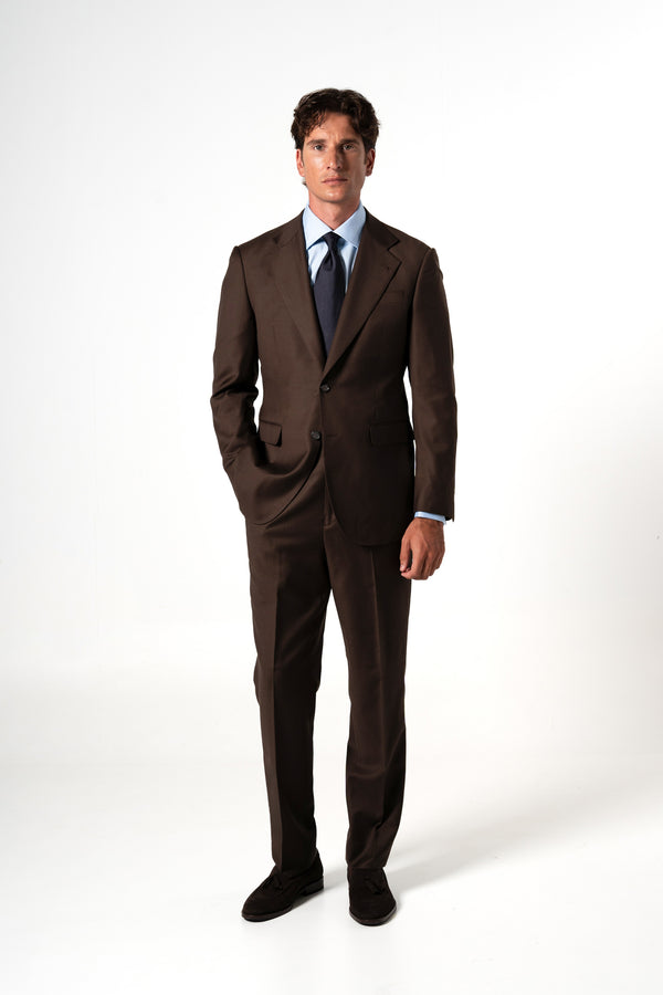 Fil a fil Stone Gray Wool Suit