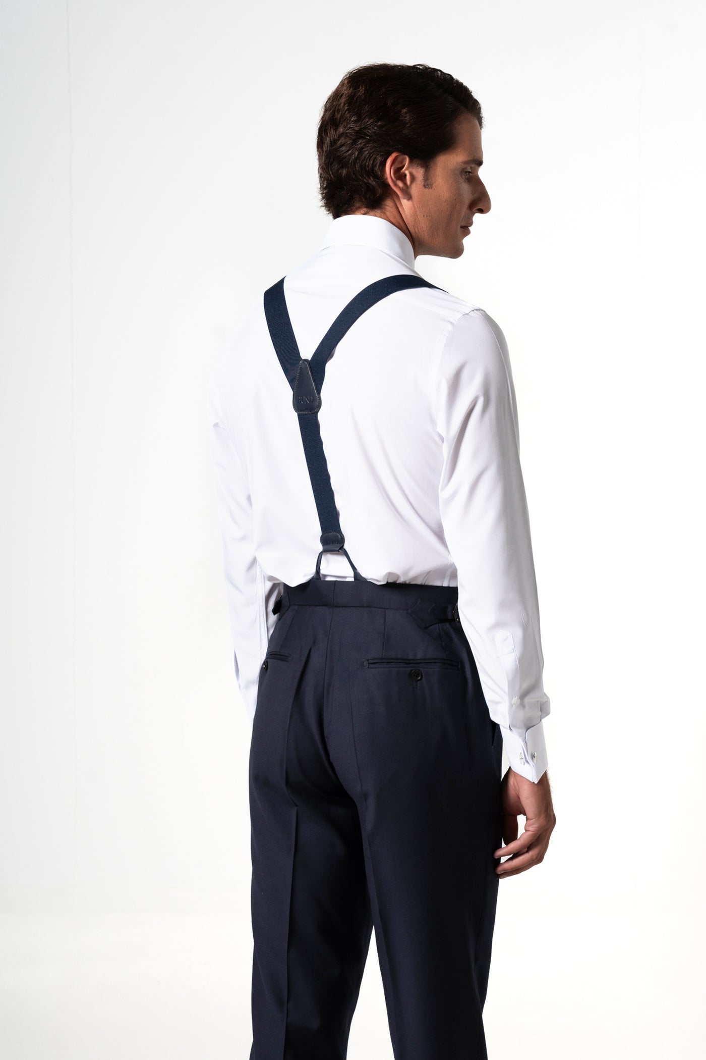 Herringbone White Business Shirt