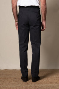 Dark Navy Plain Cotton Tailoring Pants