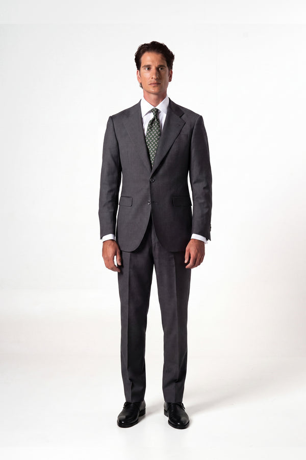 Fil a fil Stone Gray Wool Suit