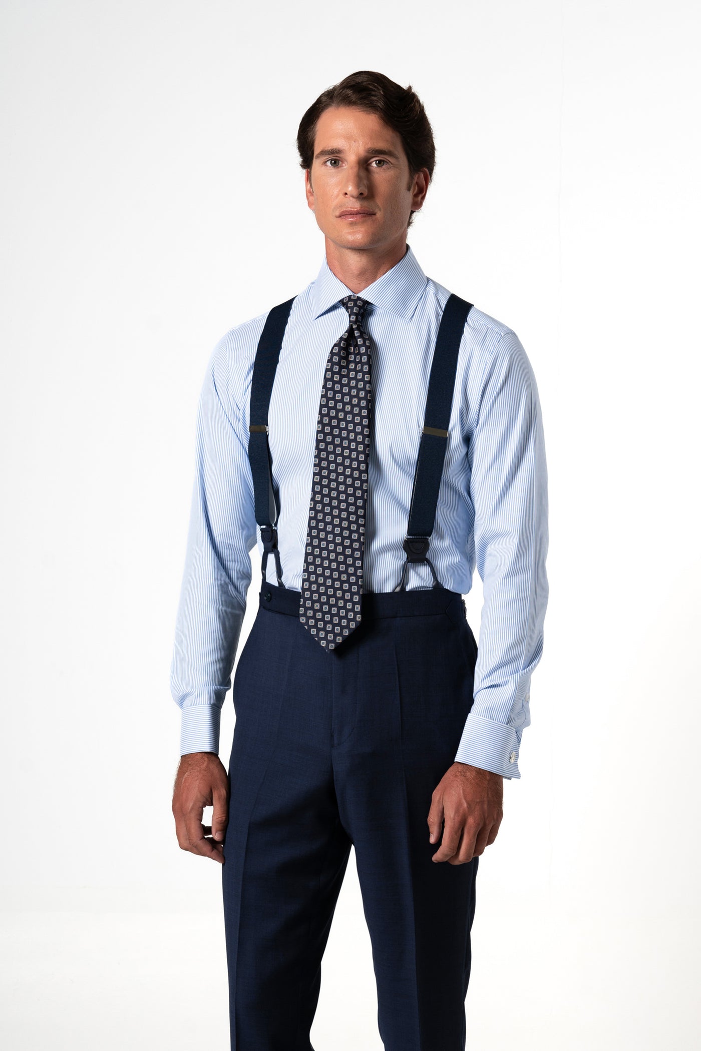 Wales Wool Navy Blue Tailoring Pants