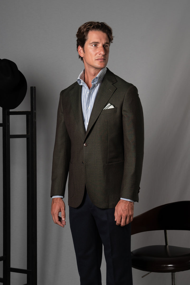 Moulin Dark Green Wool Blazer