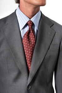 Fil a fil Stone Gray Wool Suit