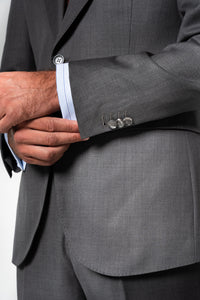 Fil a fil Stone Gray Wool Suit