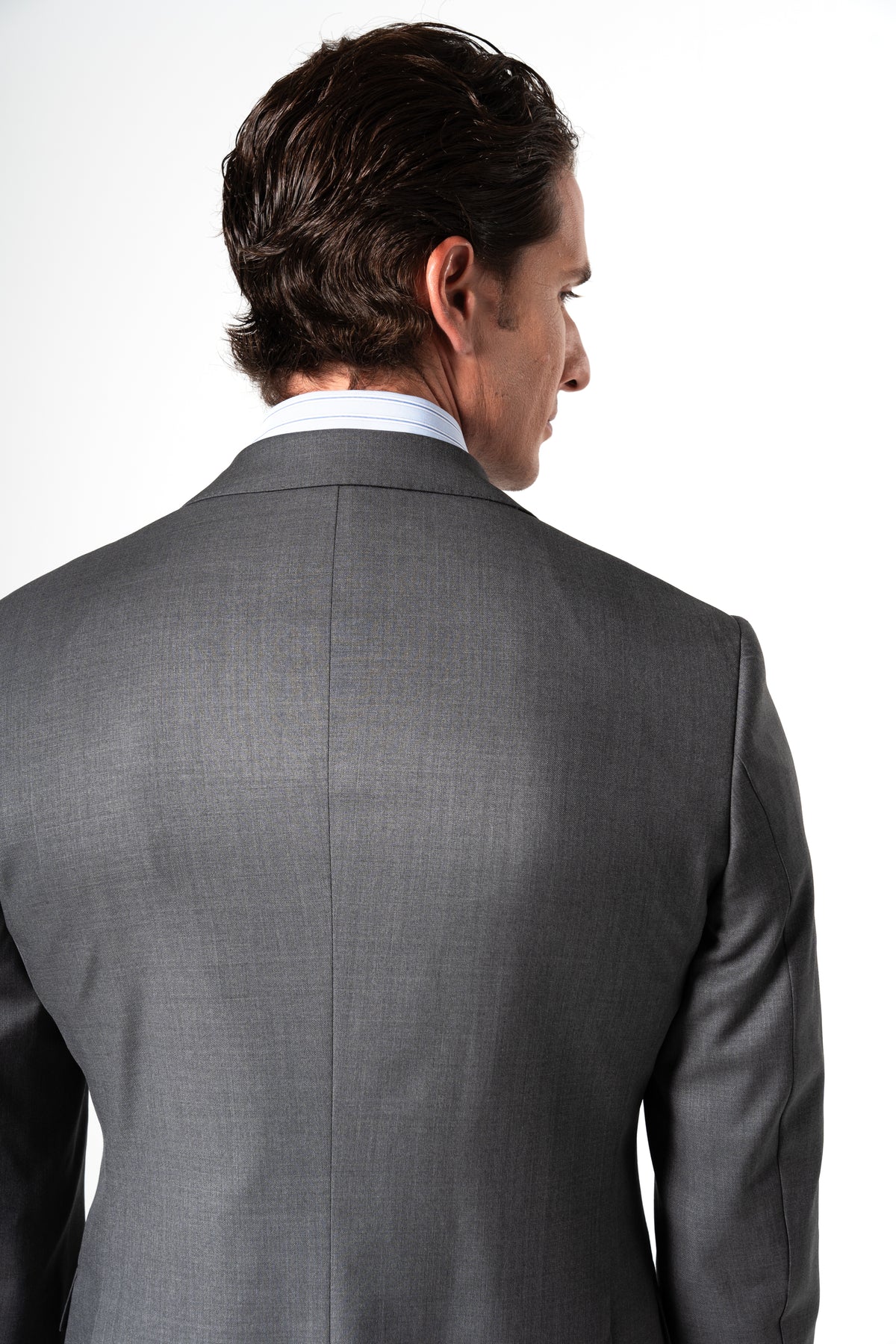 Fil a fil Stone Gray Wool Suit