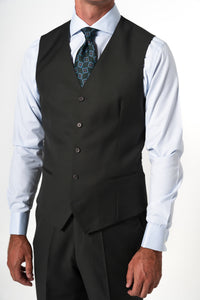 Fil a fil Stone Gray Wool Suit