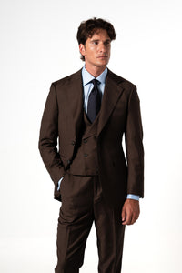 Fil a fil Stone Gray Wool Suit