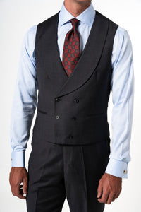 Fil a fil Stone Gray Wool Suit