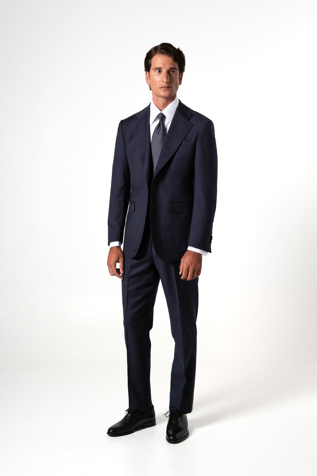 Plain Wool Navy Suit