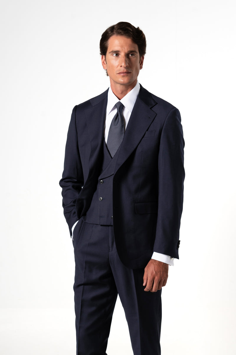 Fil a fil Stone Gray Wool Suit
