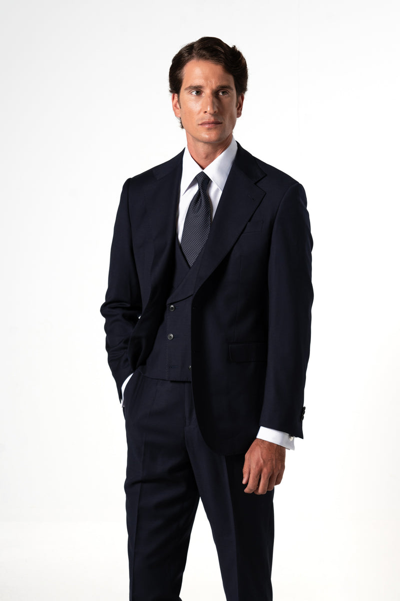 Fil a fil Stone Gray Wool Suit