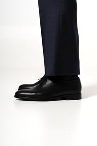 Plain Wool Dark Navy 3-Piece Suit