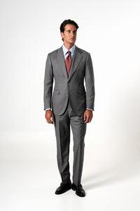 Fil a fil Stone Gray Wool Suit