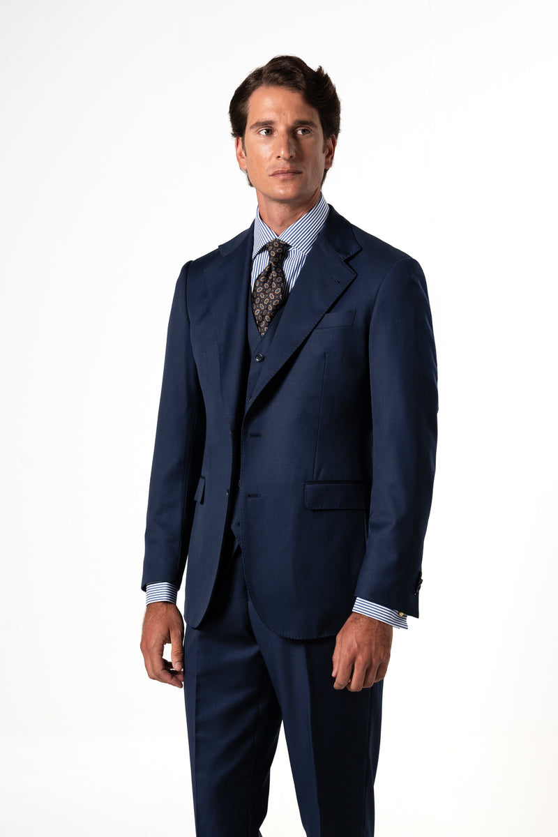 Fil a fil Stone Gray Wool Suit