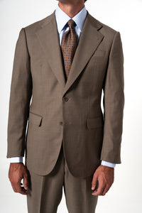 Plain Wool Mink Brown Suit