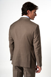 Plain Wool Mink Brown Suit