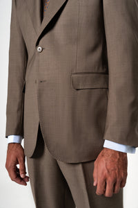 Plain Wool Mink Brown Suit