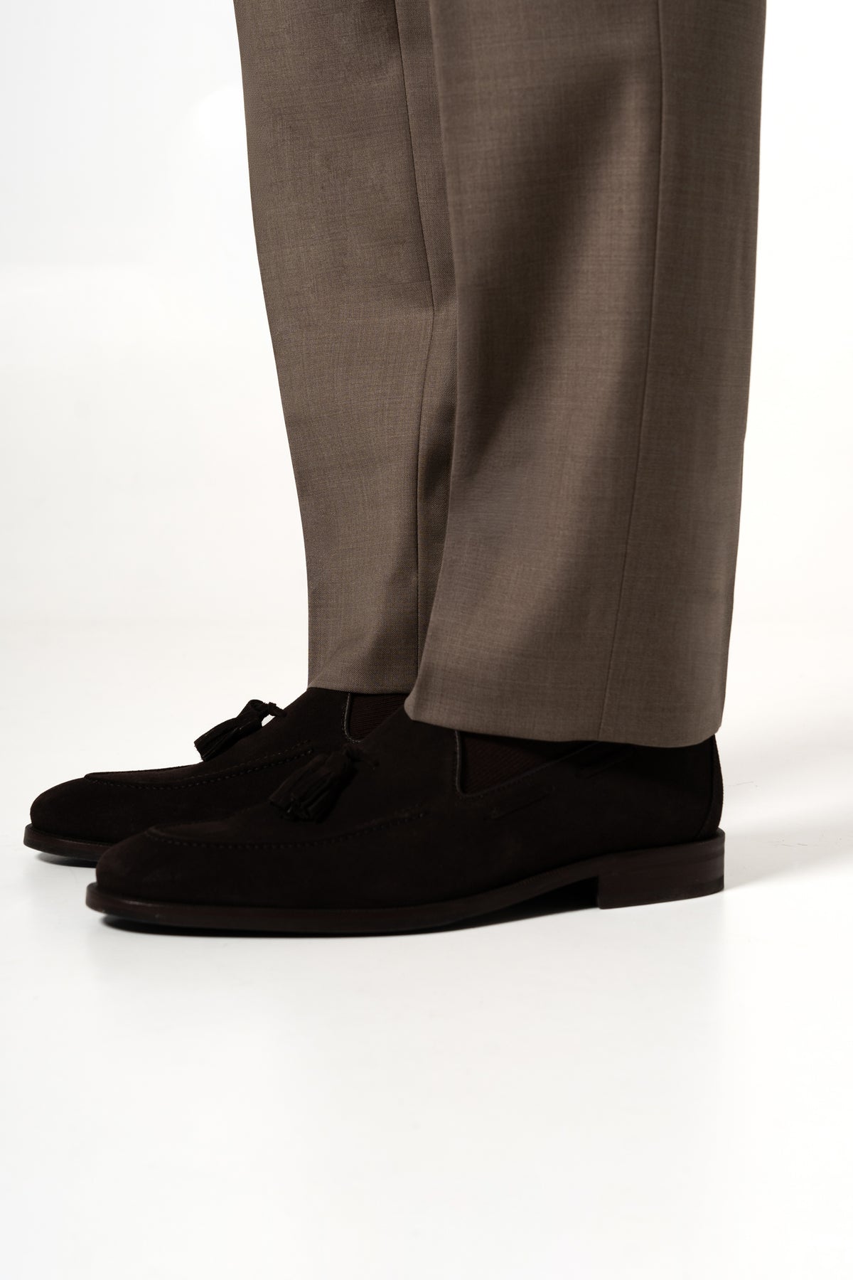 Plain Wool Mink Brown Suit