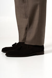 Plain Wool Mink Brown Suit
