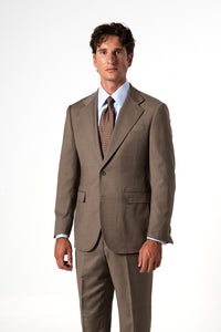 Plain Wool Mink Brown Suit