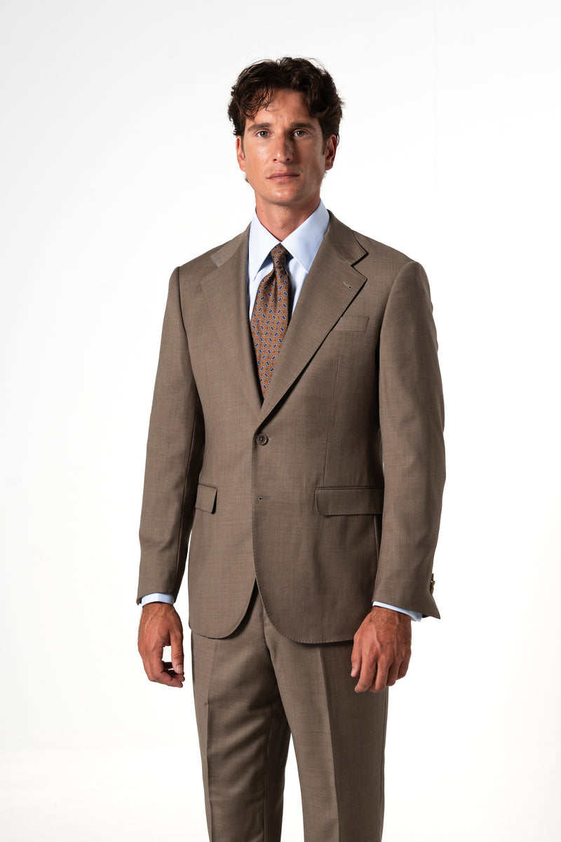 Fil a fil Stone Gray Wool Suit