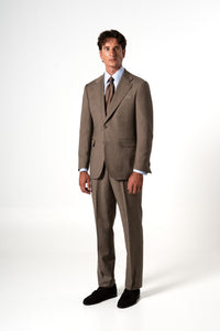 Plain Wool Mink Brown Suit