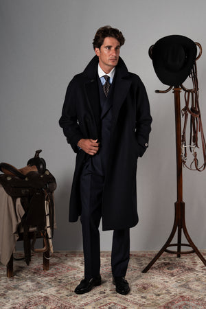 Plain Blue Japanese Coat - Abrigo a medida BUND