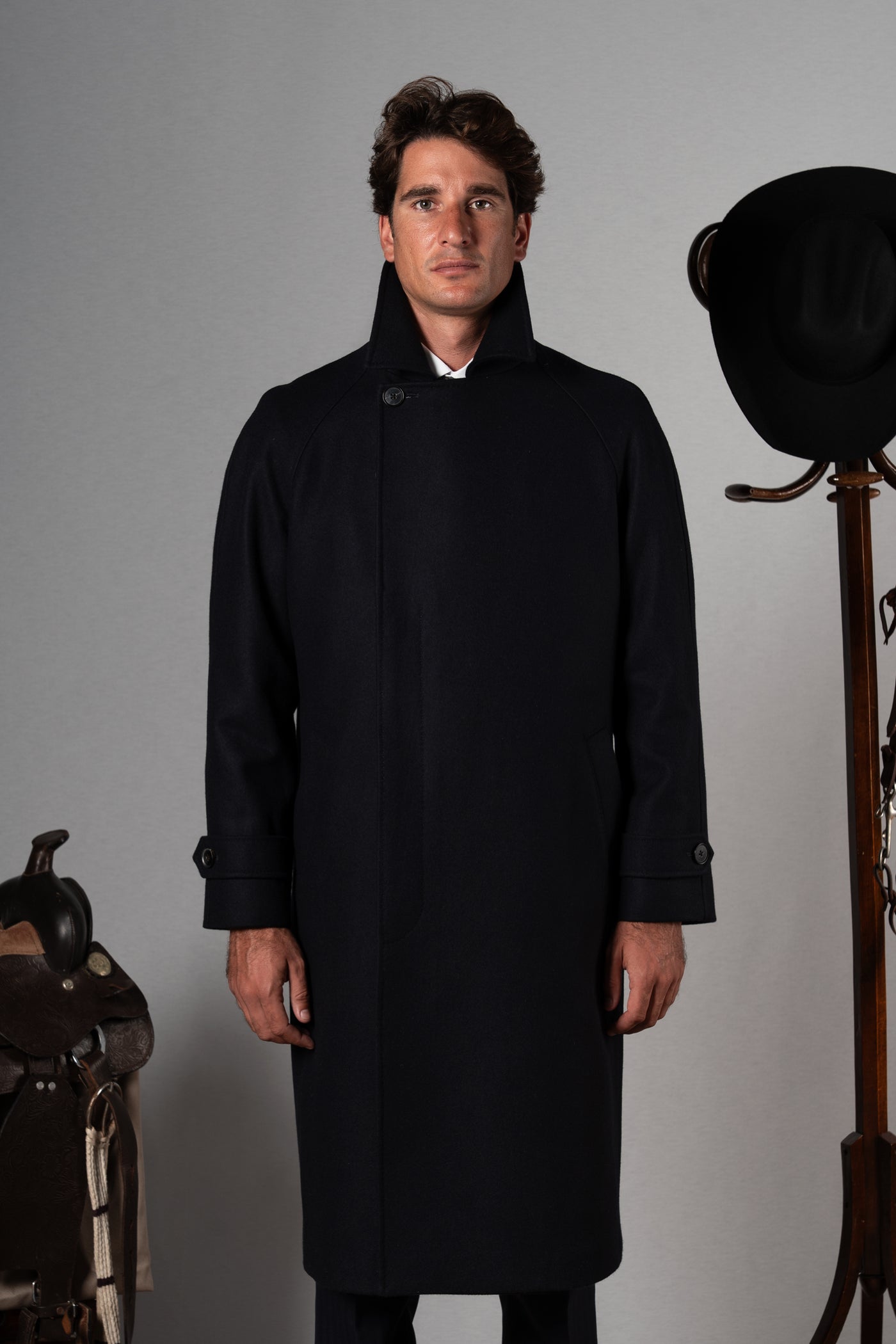 Plain Blue Japanese Coat - Abrigo a medida BUND