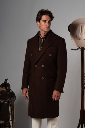 Chocolate Brown Double Breasted Coat - Abrigo a medida BUND